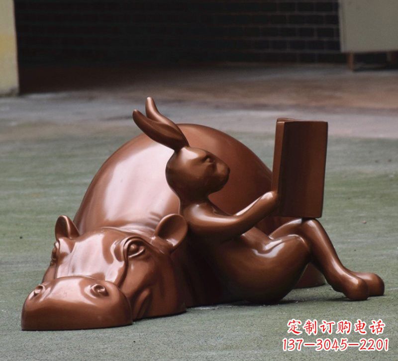 绵阳玻璃钢河马雕塑——给环境添彩