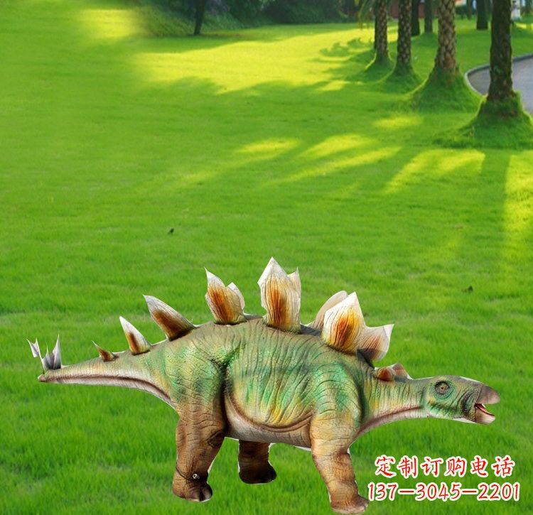 绵阳仿真恐龙雕塑玻璃钢棘背龙