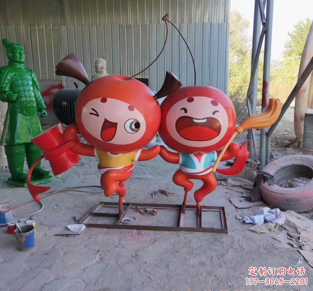 绵阳精致的玻璃钢苹果雕塑