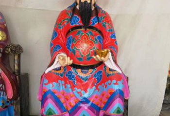 绵阳玻璃钢彩绘文财神神像雕塑