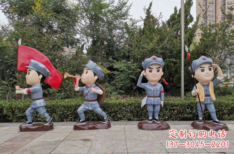 绵阳红军雕塑象征着中国革命的精神