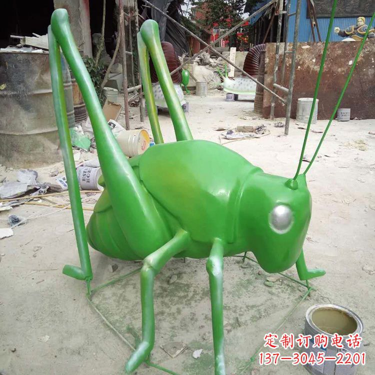 绵阳玻璃钢蝗虫雕塑精美的艺术造型