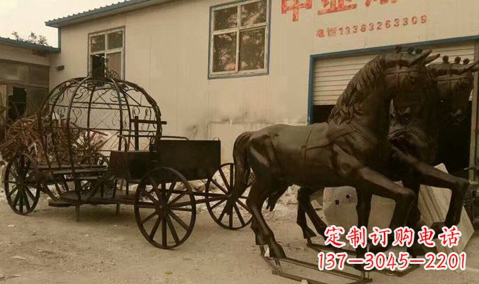 绵阳玻璃钢欧式马车雕塑精美艺术品