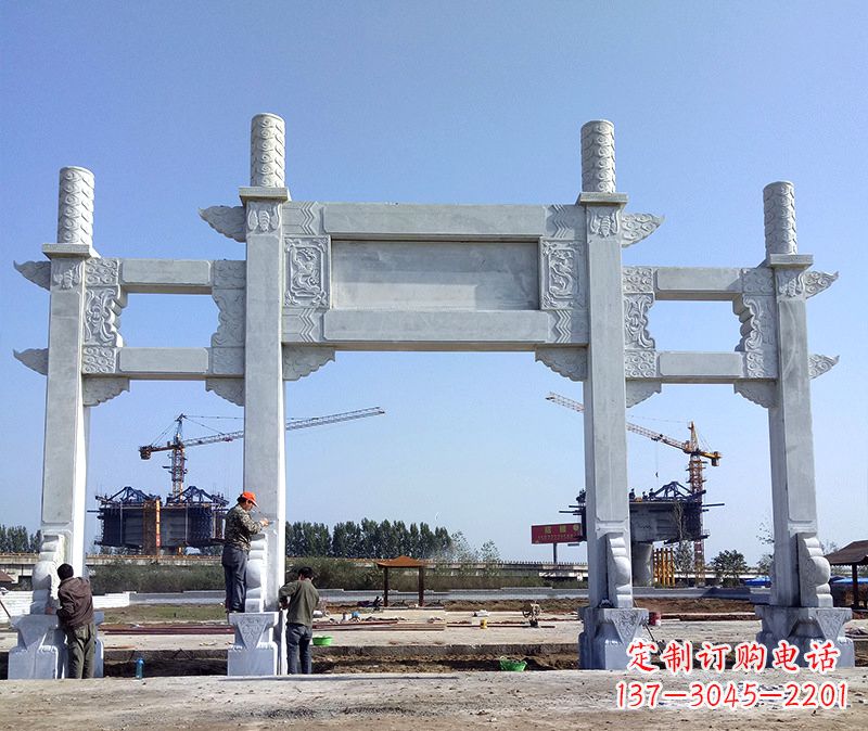 绵阳玻璃钢牌坊雕塑美丽的艺术与历史结合