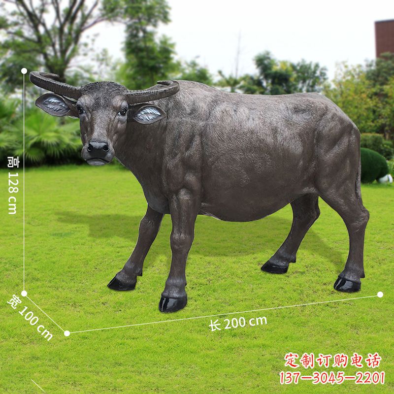 绵阳玻璃钢水牛雕塑