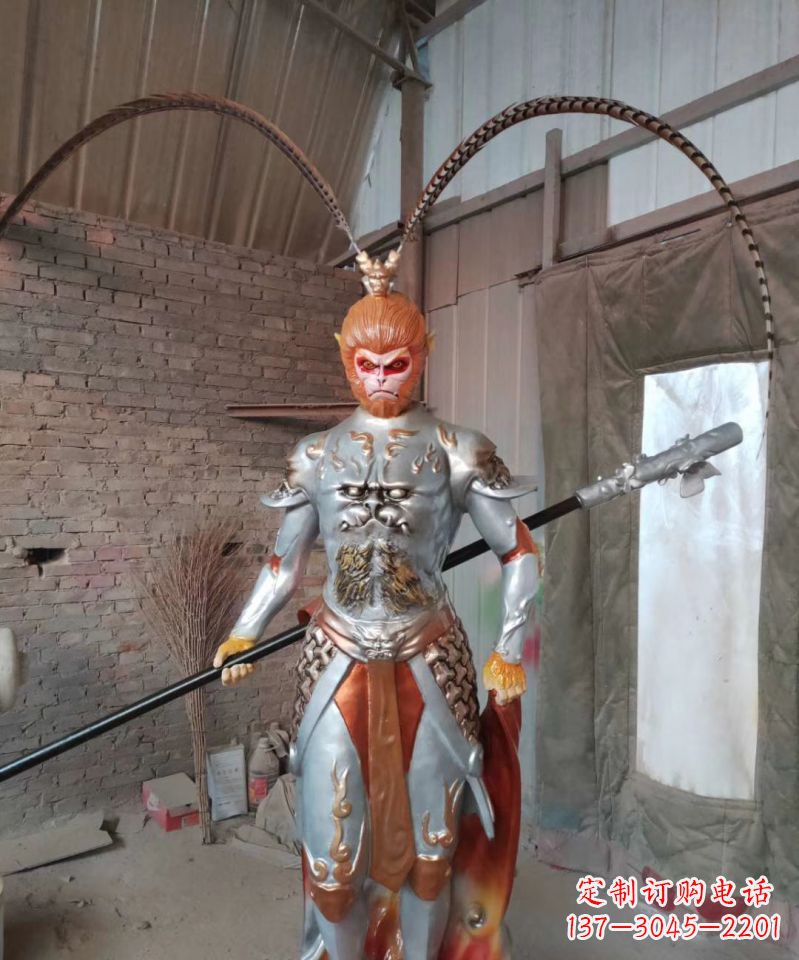 绵阳玻璃钢孙悟空传承古老神话的雕塑