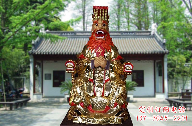 绵阳玻璃钢制作的金龙王雕塑