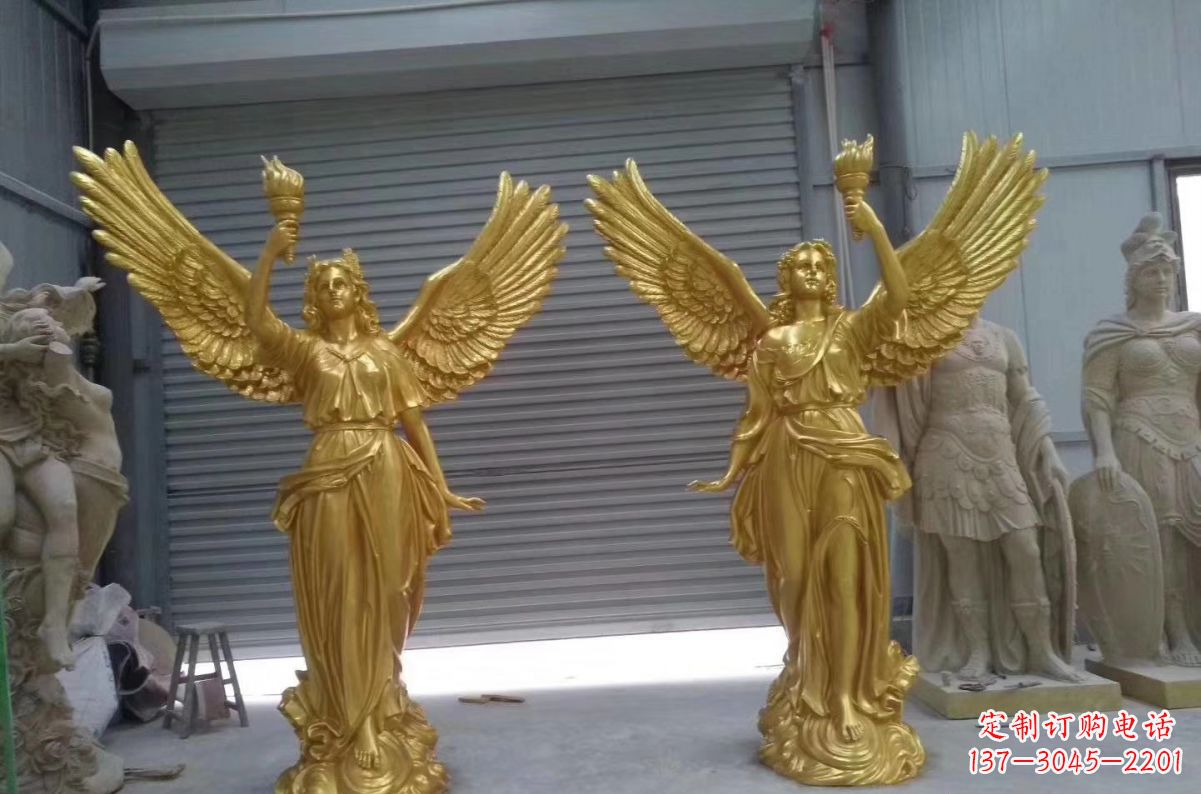 绵阳玻璃钢天使西方人物雕塑之美
