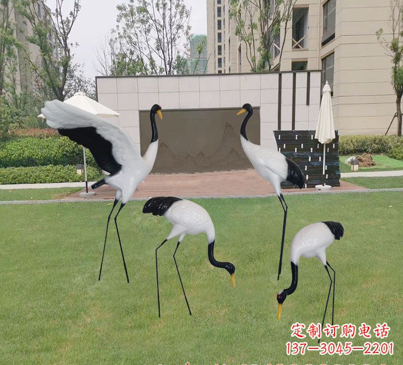 绵阳精美玻璃钢仙鹤雕塑