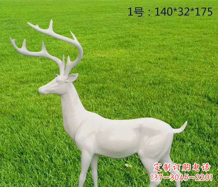 绵阳玻璃钢小鹿古朴清新的动物雕塑