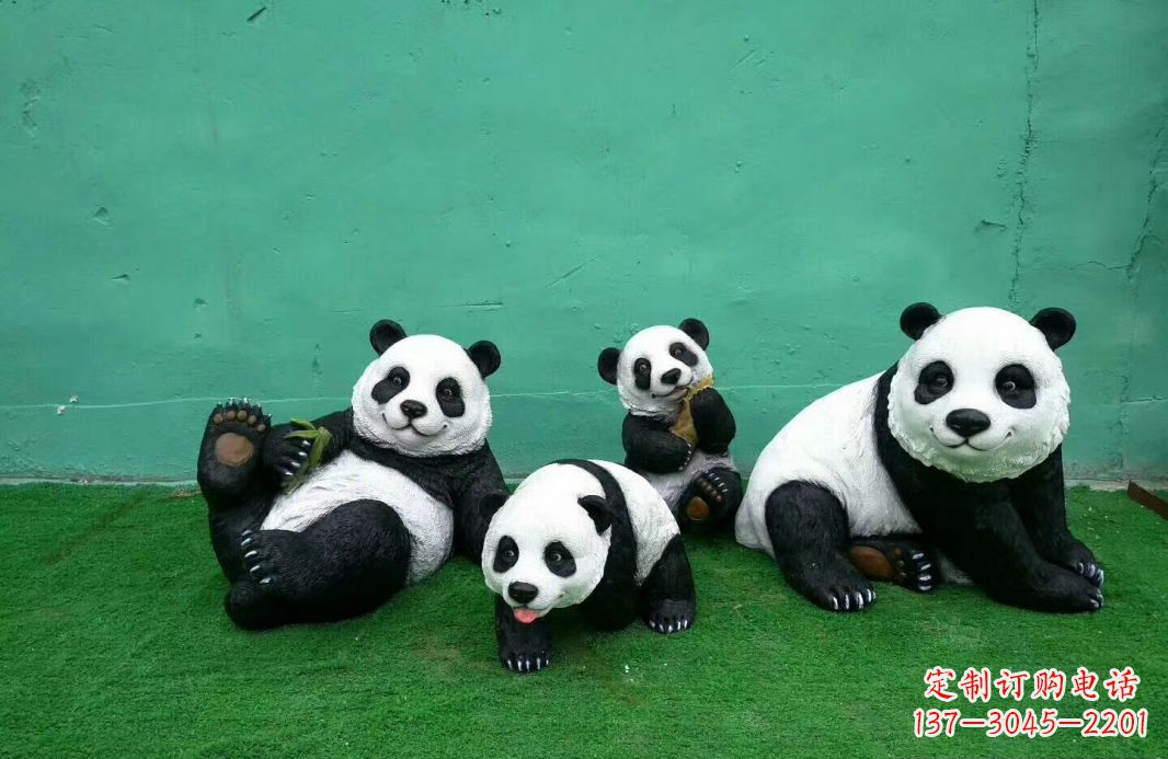 绵阳玻璃钢熊猫雕塑传承中华文化