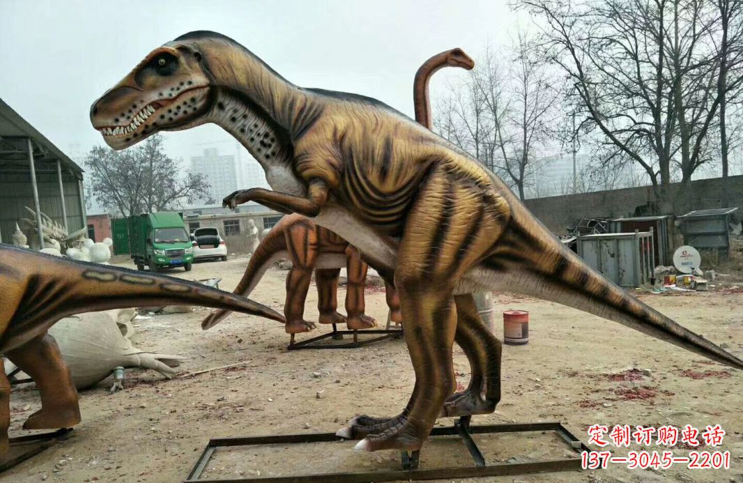 绵阳玻璃钢制作的恐龙雕塑精美外形、生动形象