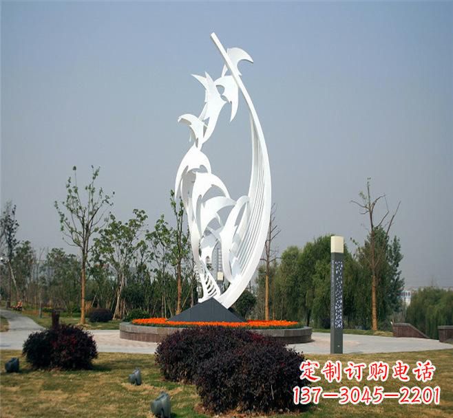 绵阳不锈钢爱心大雁雕塑