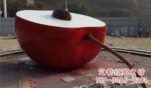 绵阳精美不锈钢苹果雕塑