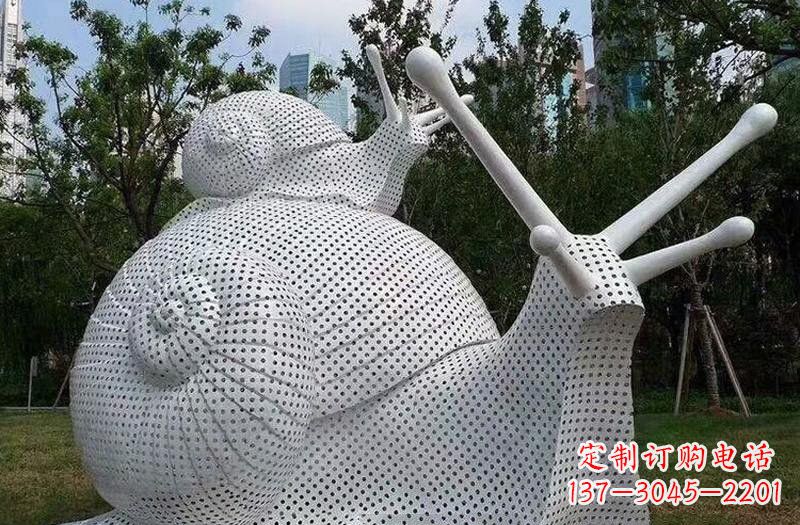 绵阳不锈钢蜗牛雕塑把自然美搬进家居