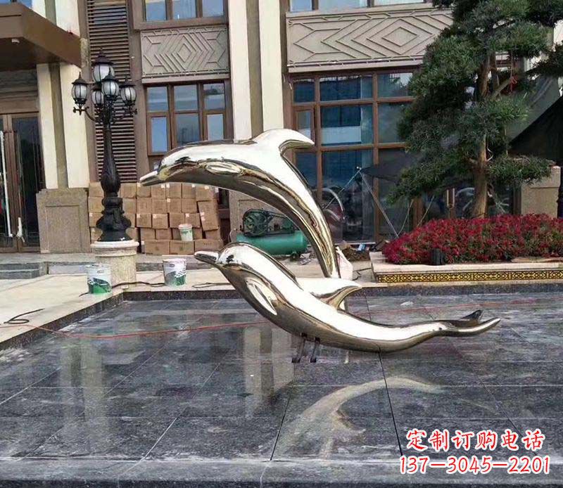 绵阳不锈钢海豚雕塑——美丽的艺术礼物