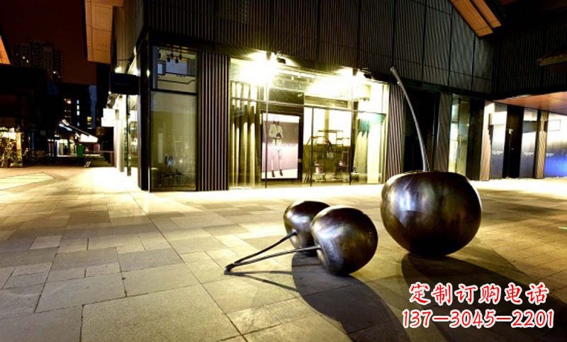 绵阳不锈钢樱桃雕塑