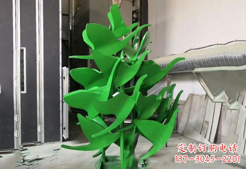 绵阳优雅美观的不锈钢彩色大雁雕塑