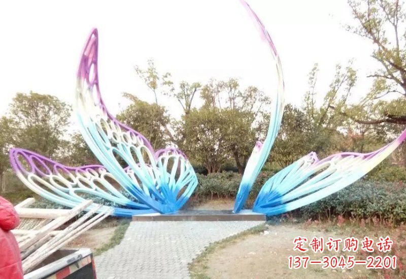 绵阳不锈钢彩色蝴蝶雕塑