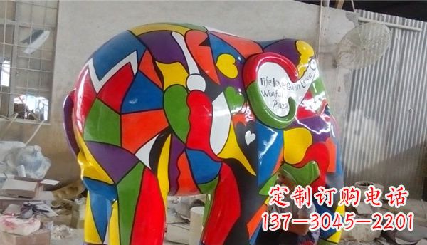 绵阳不锈钢大象雕塑点缀景观的精美艺术品