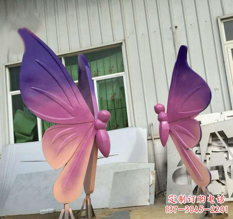 绵阳不锈钢彩色蝴蝶雕塑