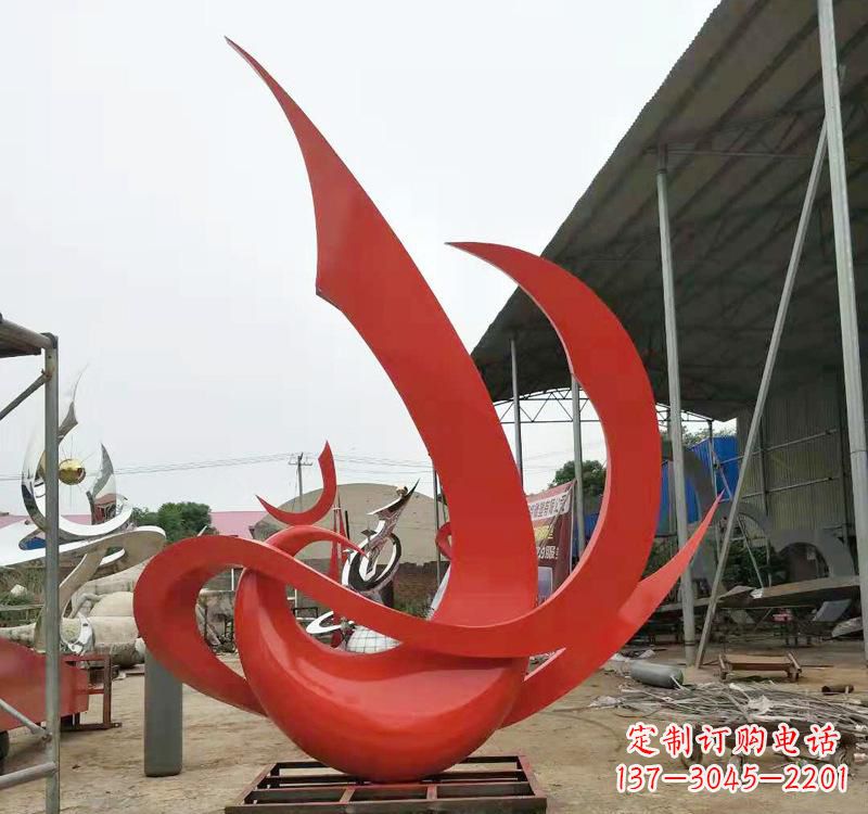 绵阳不锈钢彩色凤凰雕塑传承东方美学