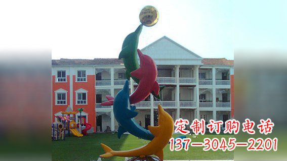 绵阳精美不锈钢海豚雕塑