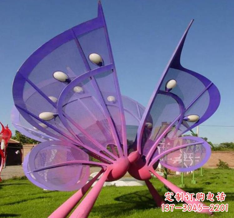 绵阳不锈钢彩色蝴蝶雕塑美丽传递无限美好