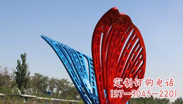 绵阳不锈钢蝴蝶雕塑美丽的实物表达