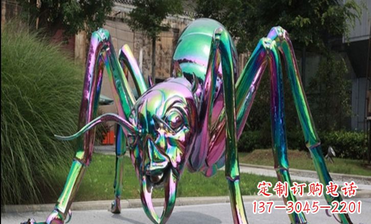 绵阳不锈钢彩色蚂蚁雕塑艺术美化公园景观