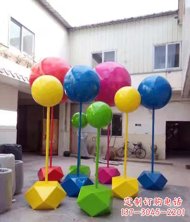 绵阳不锈钢彩色气球雕塑