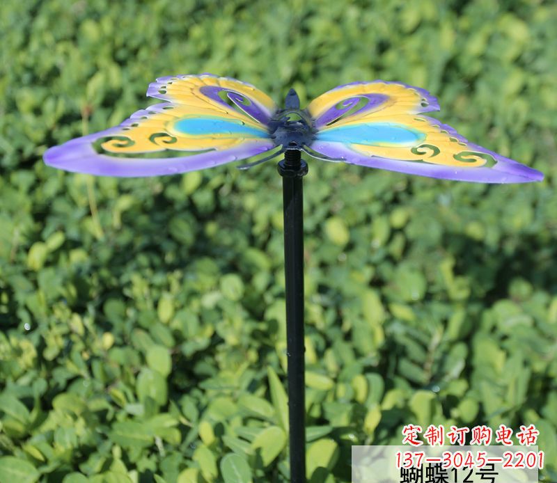 绵阳不锈钢彩色蝴蝶雕塑点缀园林的艺术之美