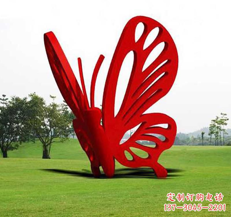 绵阳不锈钢蝴蝶雕塑艺术的精美绽放