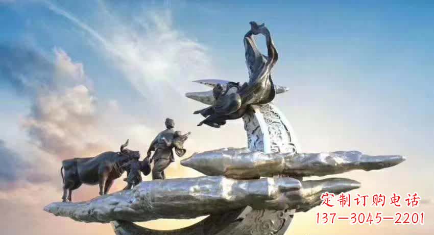绵阳不锈钢嫦娥奔月雕塑