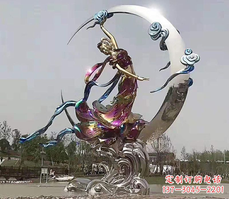 绵阳不锈钢嫦娥奔月雕塑