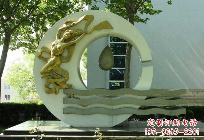 绵阳不锈钢嫦娥奔月雕塑——传承中华文化