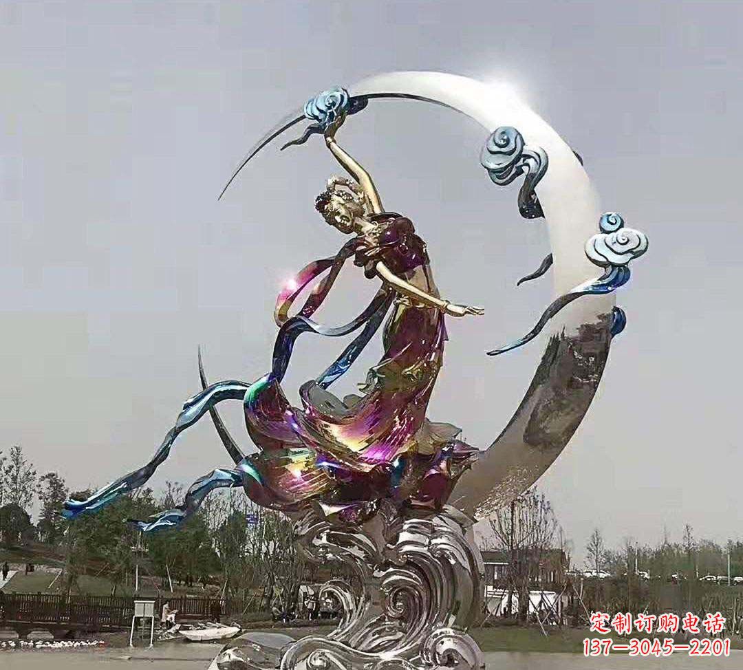 绵阳不锈钢嫦娥奔月雕塑