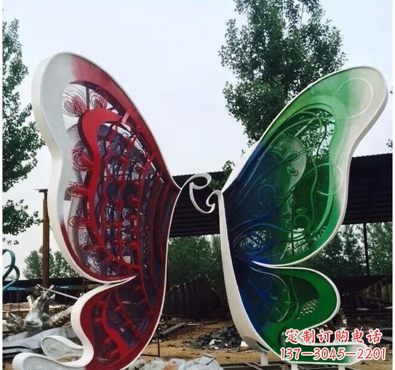 绵阳不锈钢城市彩色蝴蝶雕塑——美丽的视觉盛宴