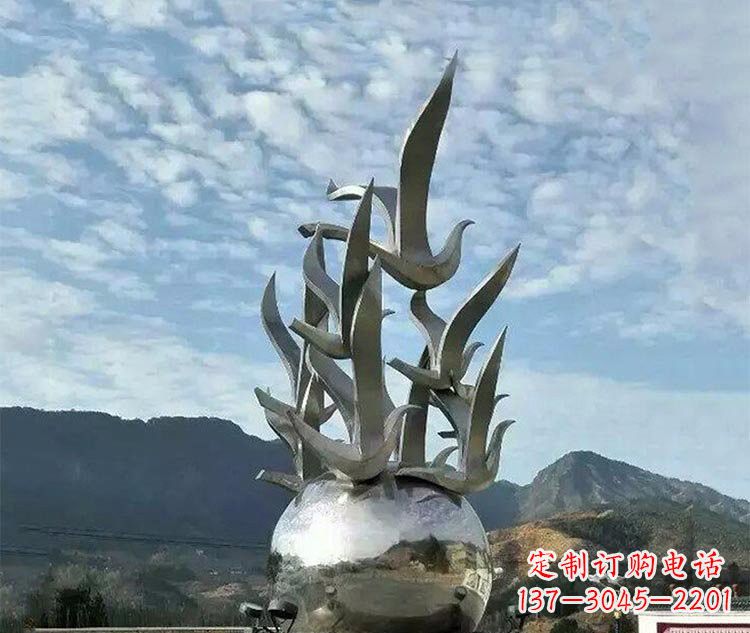 绵阳不锈钢地球雕塑为和平呼唤