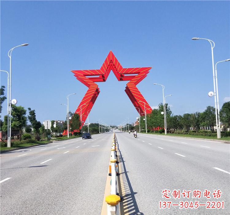绵阳不锈钢城市拱门雕塑一座精美的艺术作品
