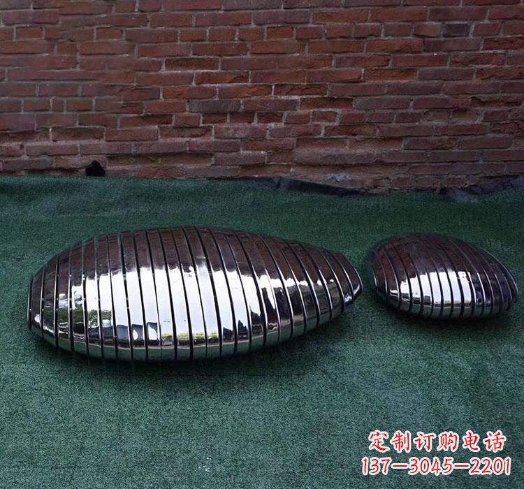 绵阳不锈钢城市镜面鹅卵石雕塑