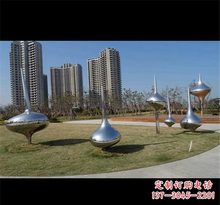 绵阳不锈钢城市水滴雕塑唤醒城市的灵魂