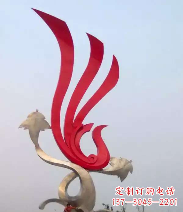 绵阳不锈钢城市的凤凰雕塑
