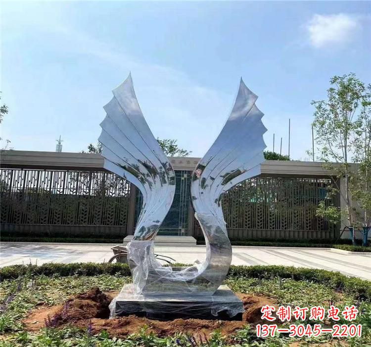 绵阳精美不锈钢翅膀雕塑