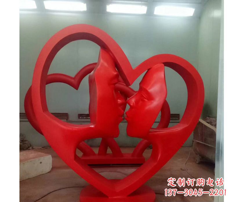 绵阳不锈钢爱心情侣雕塑