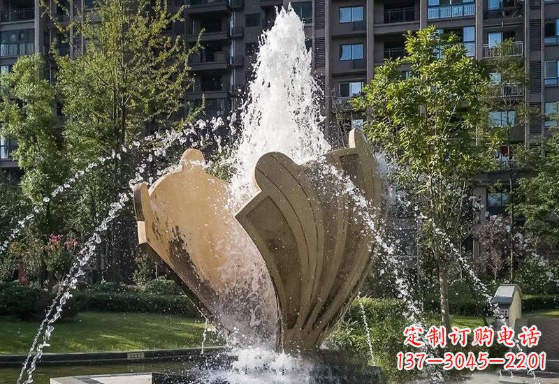 绵阳不锈钢贝壳喷泉雕塑精美而又耐用