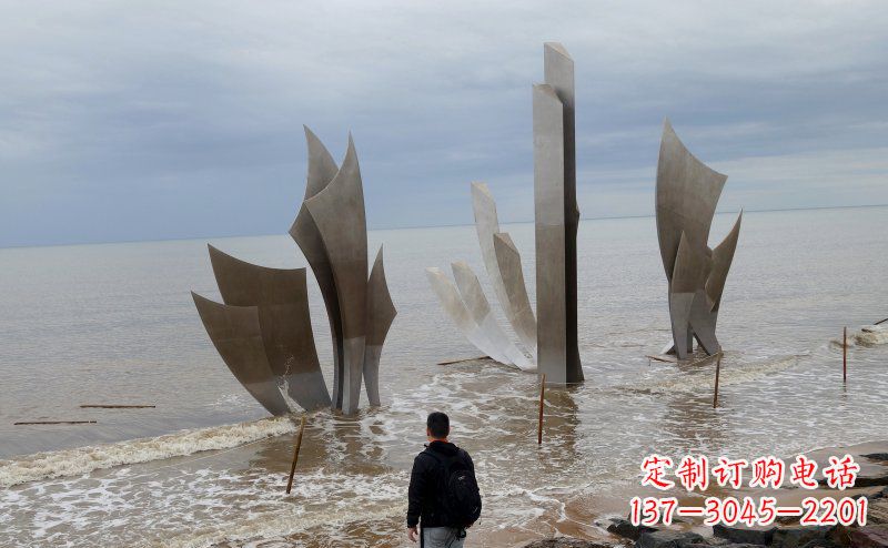绵阳不锈钢船帆海边景观雕塑
