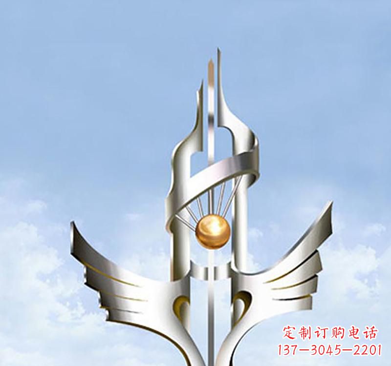 绵阳以不锈钢为材料的翅膀雕塑