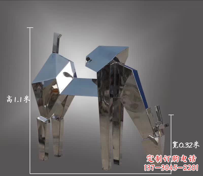 绵阳不锈钢动物雕塑——鹿