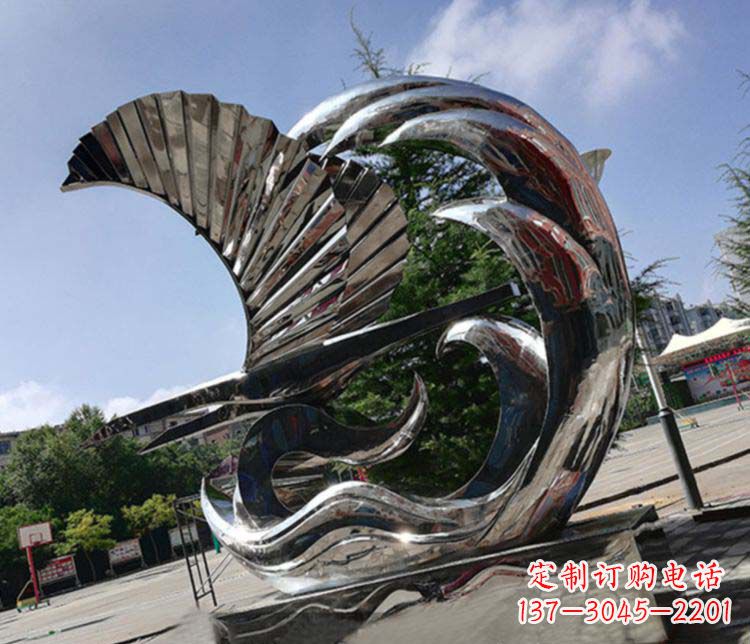 绵阳不锈钢帆船雕塑象征海上生活的艺术精品